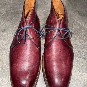 Massimo Matteo Burgundy Leather Chukka Boots Shoes Men's Size 9M.